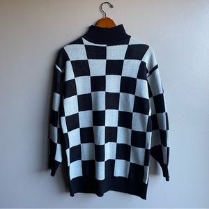 Checkered Oversized Sweater